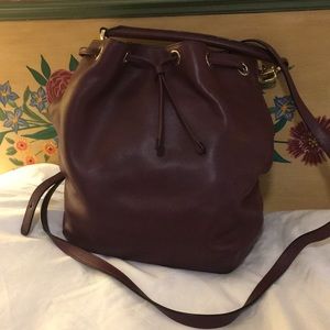 Auxiliary (Aritzia) Burgundy Leather Mander-Large